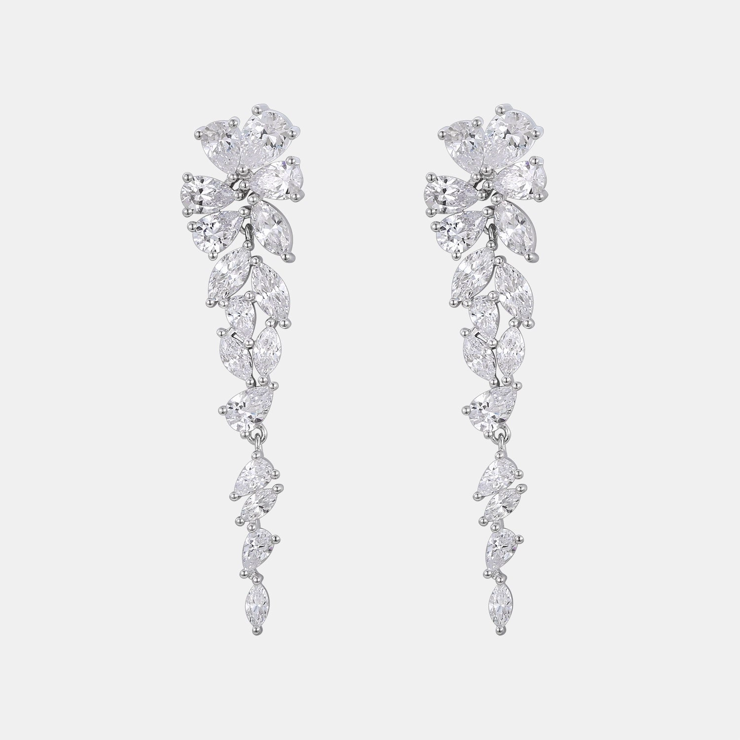 Simulated Diamond Classic Earrings Dynamic Shape Stunning Finish