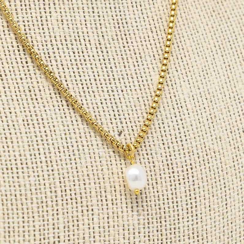 Single Pearl Chain Necklace Elegant Detail Lovely Present