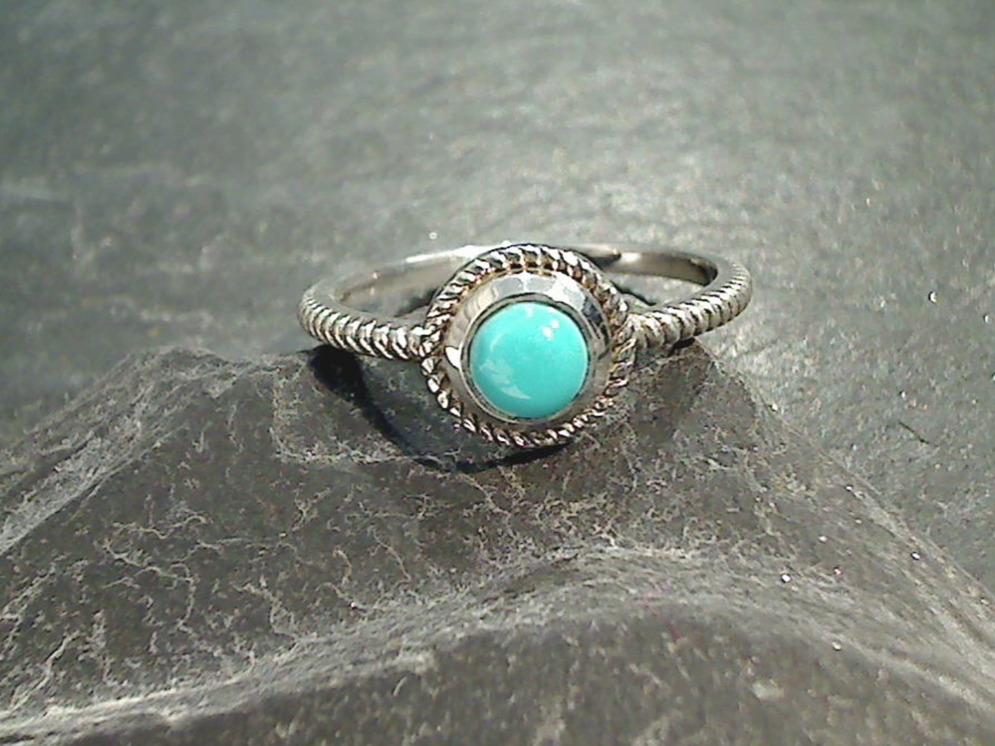 Size 10 Turquoise, Sterling Silver Ring Immediate Use Eternal Product