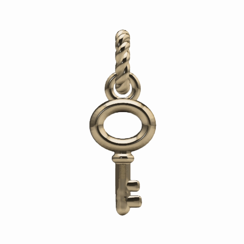 Skeleton Key Charm Effortless Touch Timeless Accent