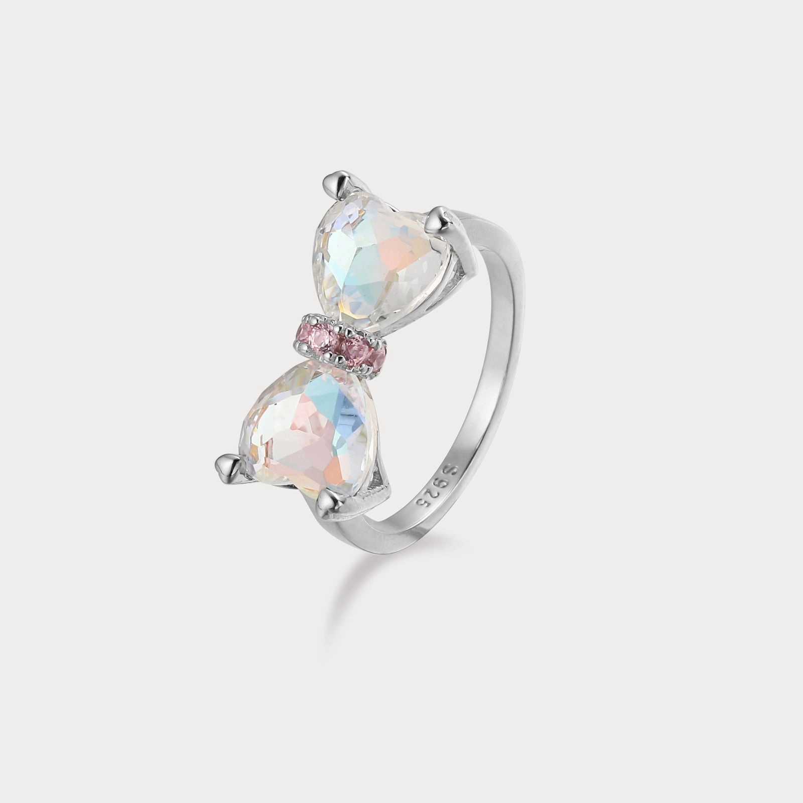 Elegant Gift Everyday Fashion Silver Bow Ring