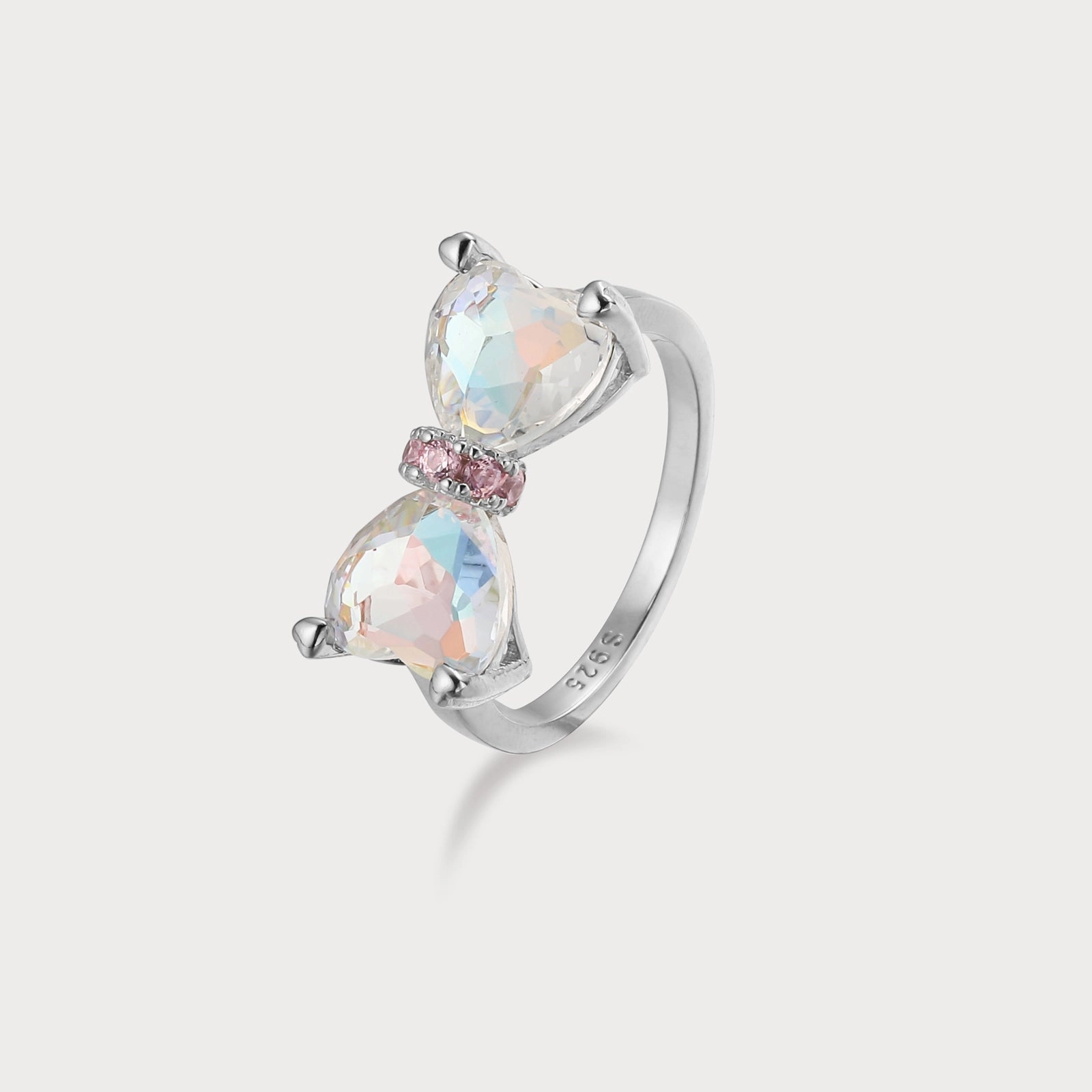 Wonderful Embellishment Silver Bow Ring