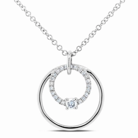 You   Me Diamond Necklace in White Gold Gorgeous Item