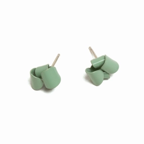 Small Asymmetrical Folded Studs - Willow Elegant Embellishment