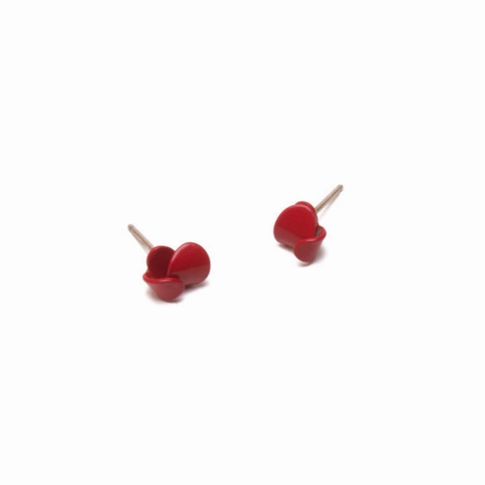 Small Folded Studs - Red Vintage-Inspired Item Glittering Product