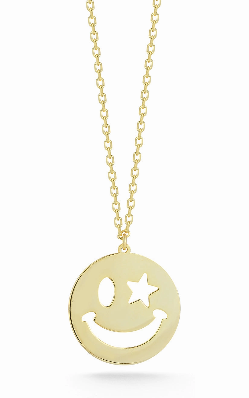 Luxurious Item Glamorous Night Smiley Face Necklace