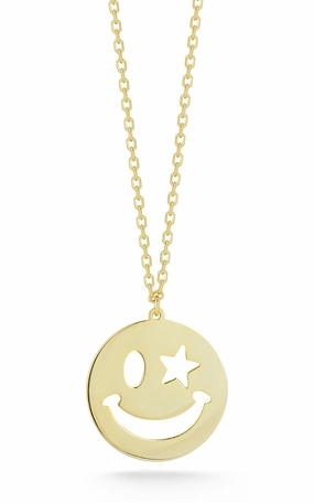 Luxurious Item Glamorous Night Smiley Face Necklace