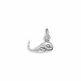 Shine Appeal Smiling Whale Charm Sterling Silver, Charm Only