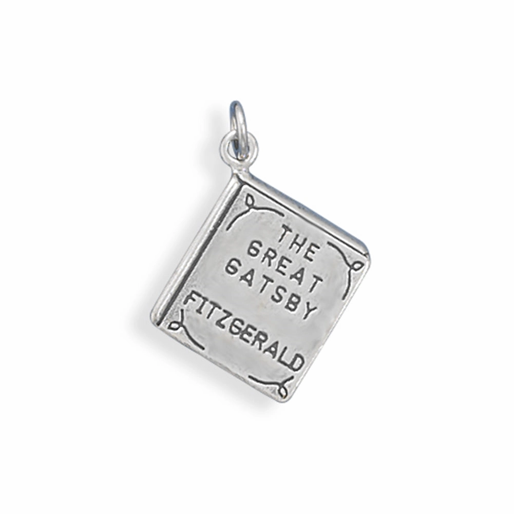 The Great Gatsby Fitzgerald Book Charm Sterling Silver Polished Element