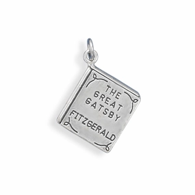 The Great Gatsby Fitzgerald Book Charm Sterling Silver Polished Element