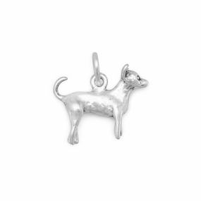 Delicate Highlight Formal Layer Dog Breed - Chihuahua Charm Sterling Silver - Made in the USA