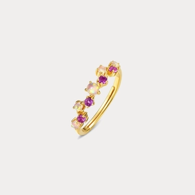 Opal Amethyst Ring Fashion Treat