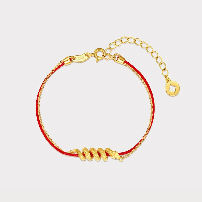 Snake Zodiac Red String Bracelet Holiday Party
