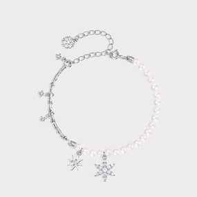 Noble Style Snowflake Pearl Bracelet