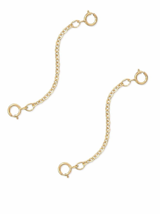 Silhouette Focus Safety Extender Chain 2-inch Length 14k Gold-filled Set of 2