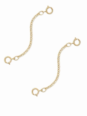 Silhouette Focus Safety Extender Chain 2-inch Length 14k Gold-filled Set of 2
