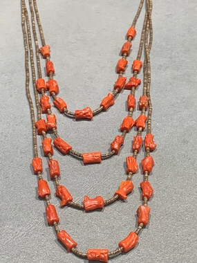 Kewa Baby Olive Natural Mediterranean Coral Necklace Elite Accent