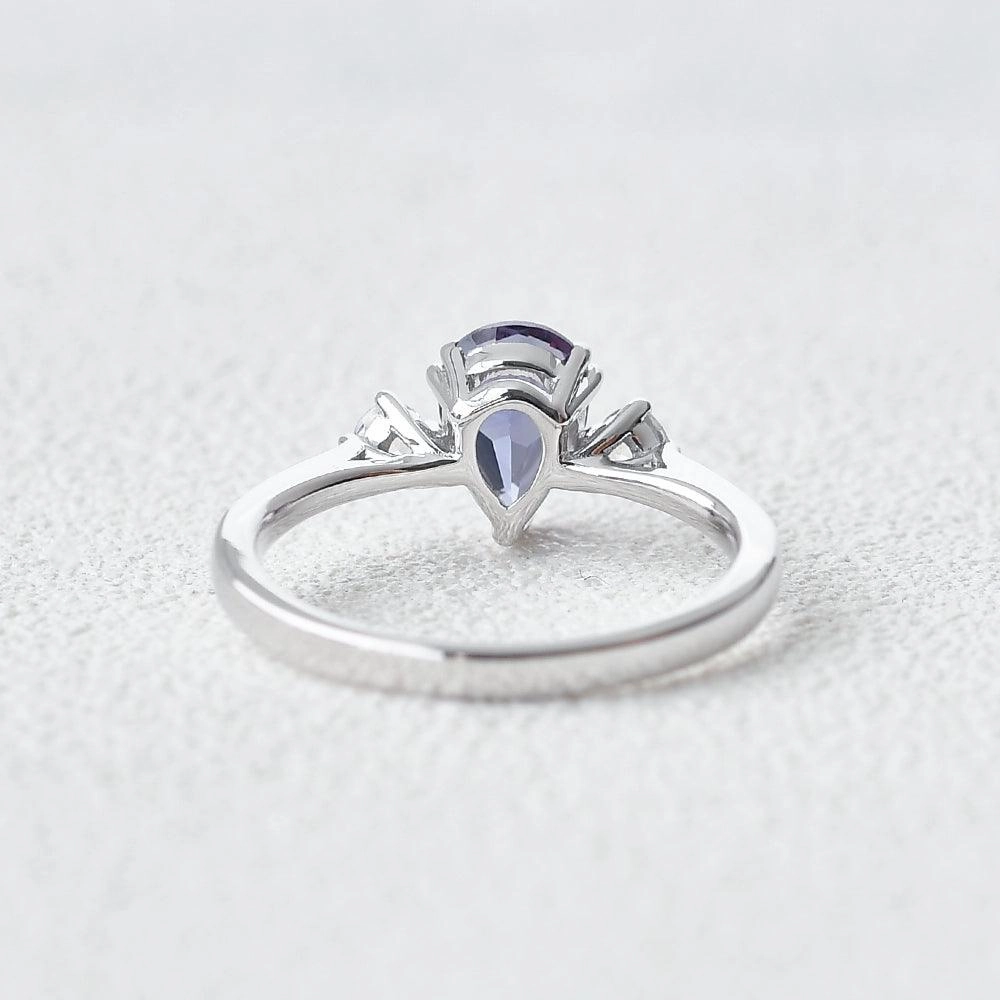 Handcrafted Craft Lab Alexandrite & Moonstone White Gold Ring