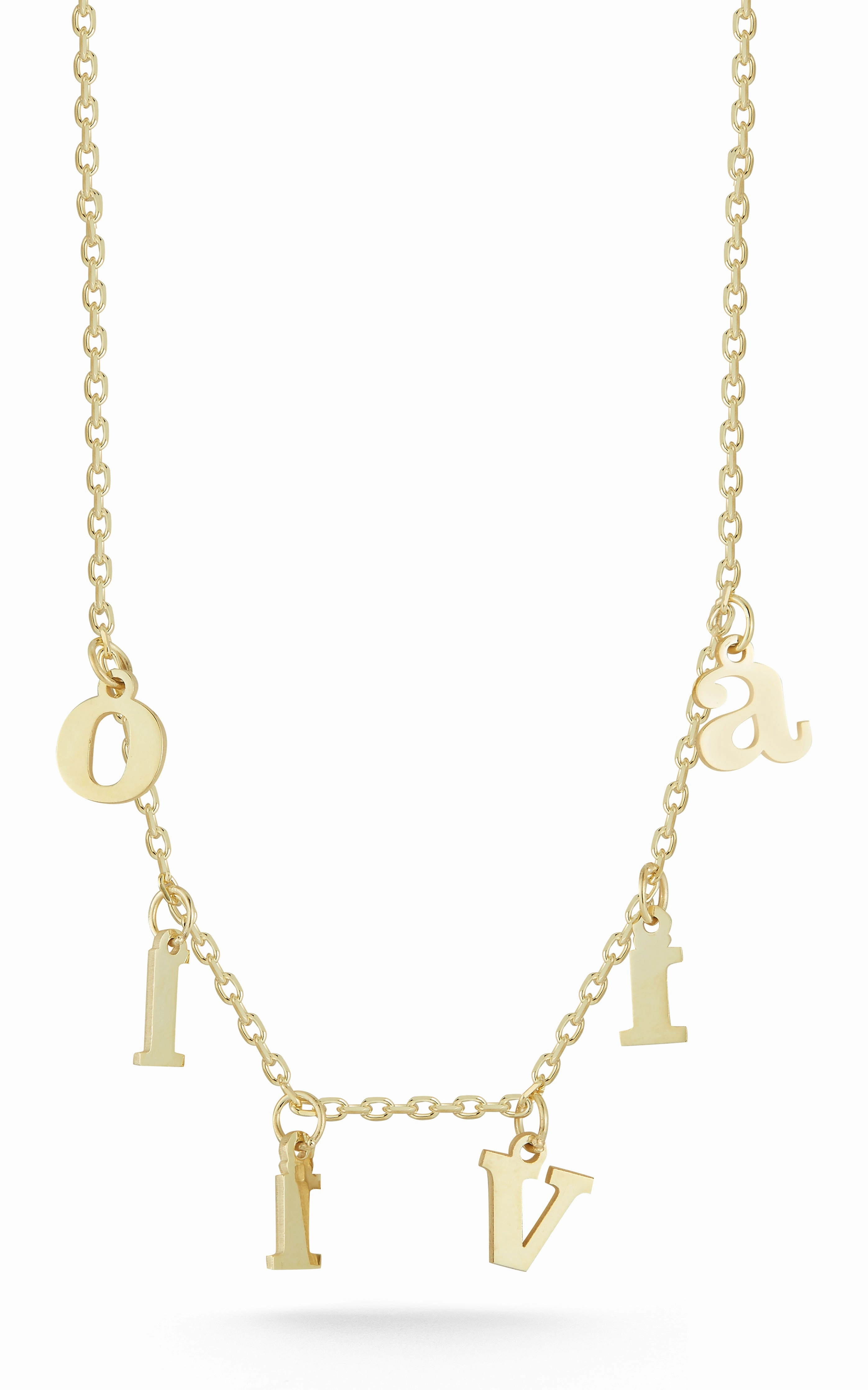 Solid Block Name Necklace Present Piece