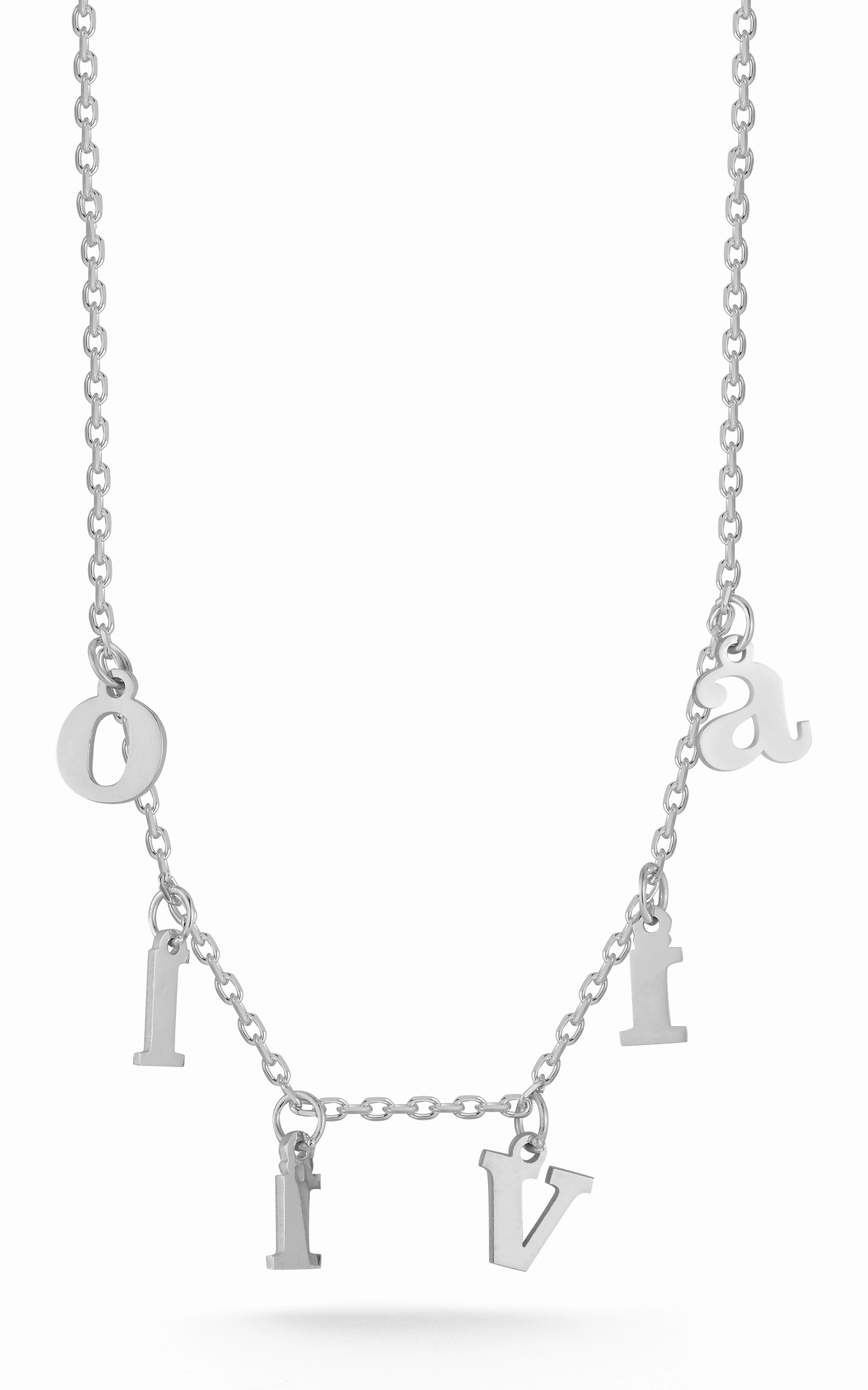 Solid Block Name Necklace Value Adornment