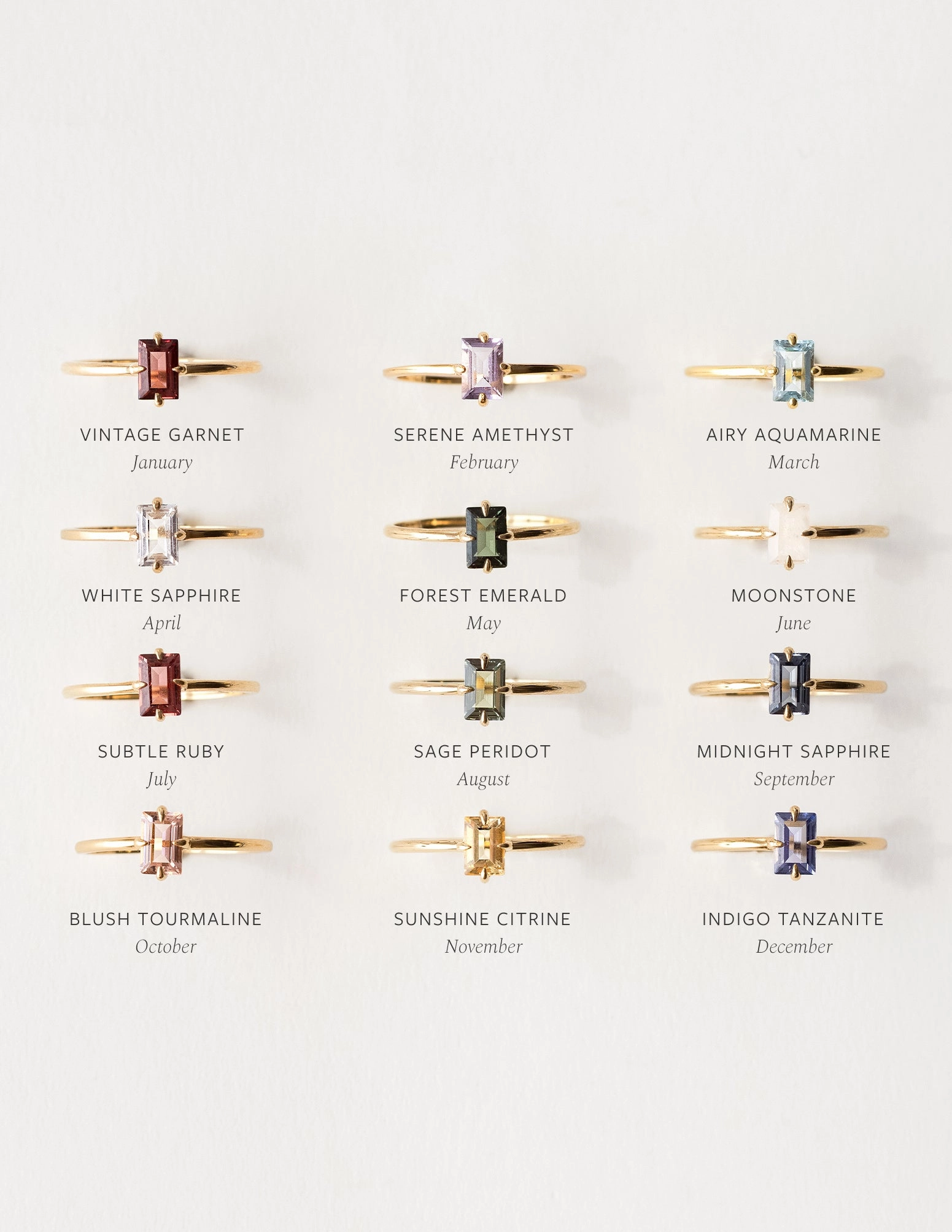 Weekend Light Solid Gold Grand Baguette Ring