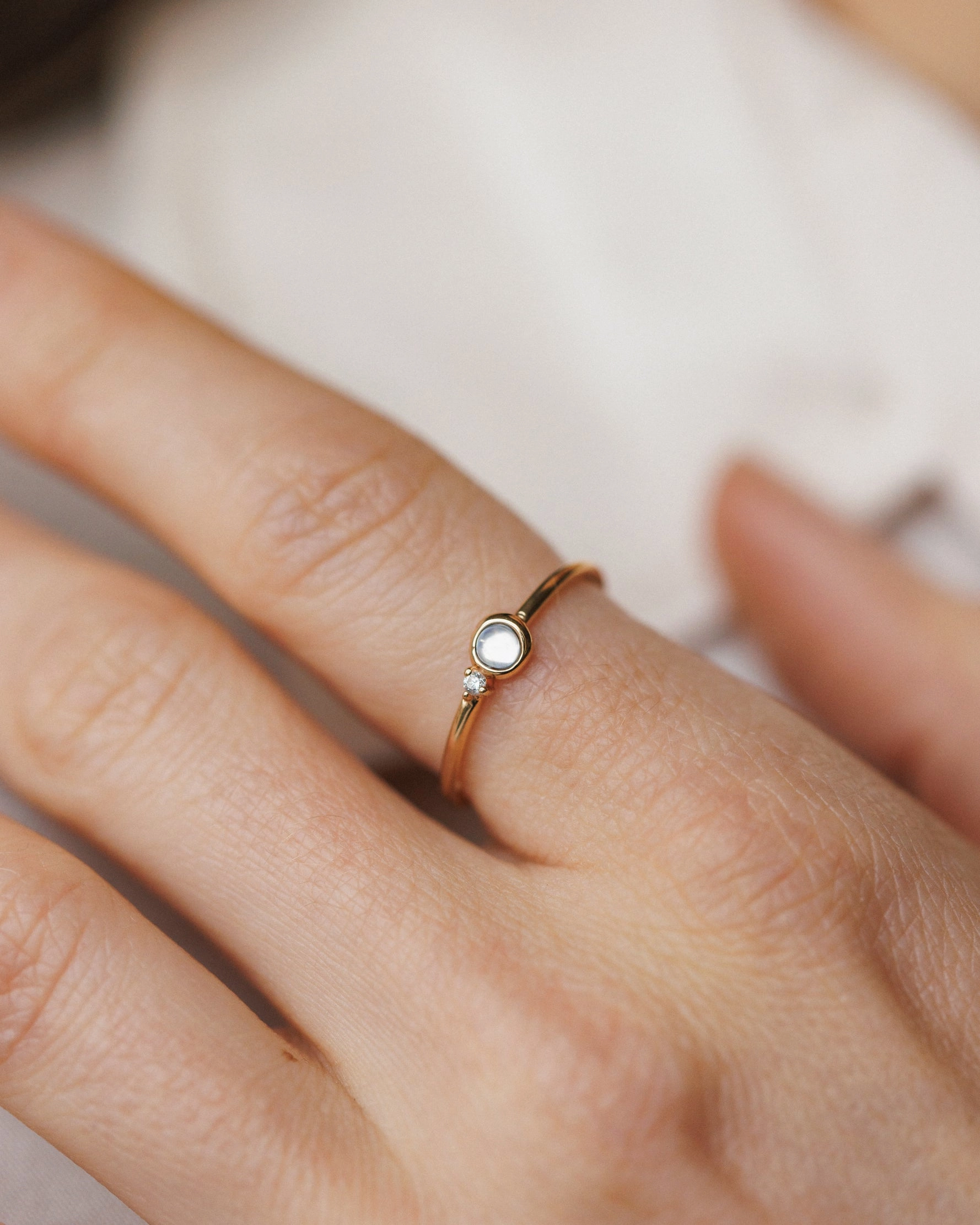 Solid Gold Moonstruck Ring Bridal Moment