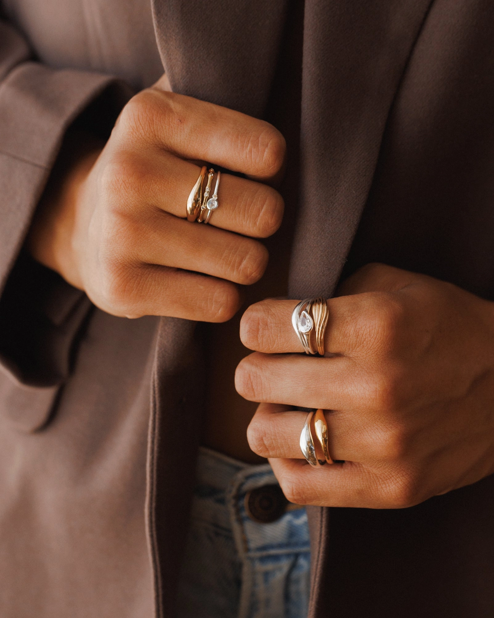 Solid Gold Moonstruck Ring Bold Detail