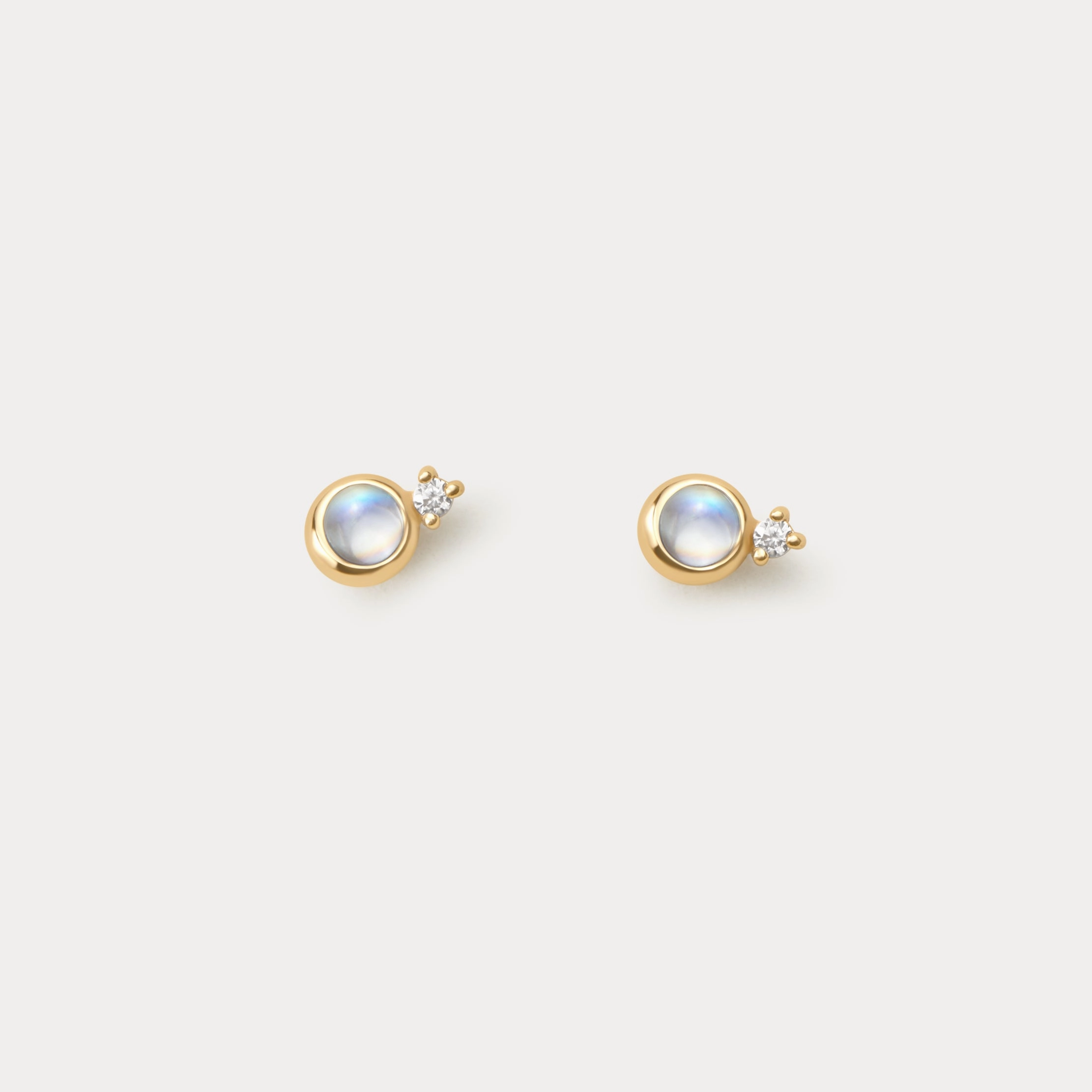 Solid Gold Moonstruck Studs Fashion Daily