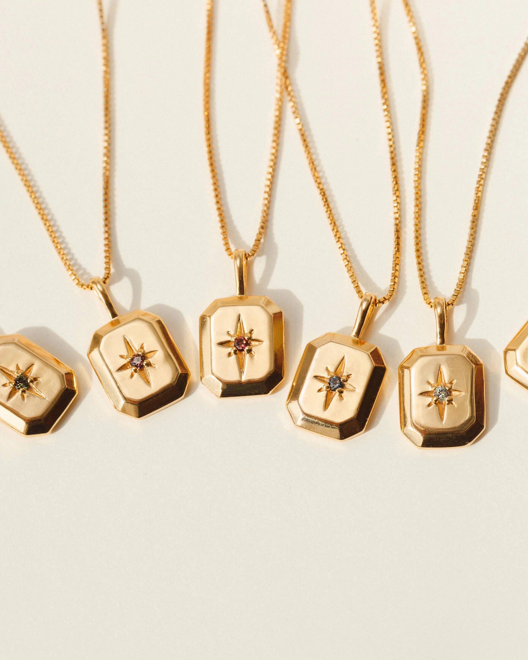 Seasonal Sparkle Solid Gold Starlight Birthstone Necklace