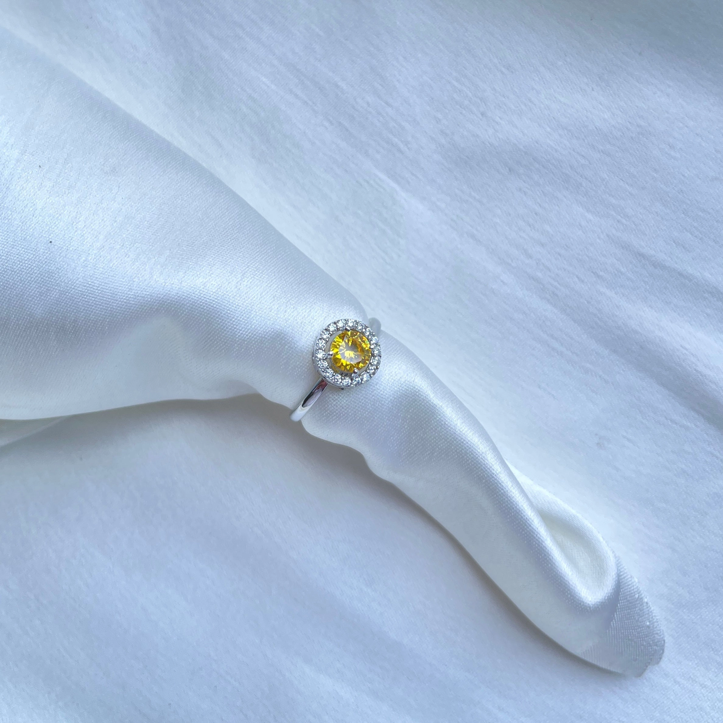 Solitaire halo ring Alluring Style Layered Elegance