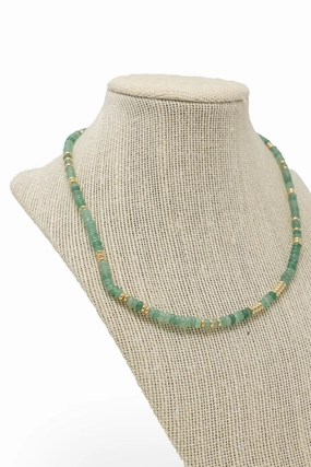 Sage Beaded Necklace Summer Jewelry Pretty Accessory