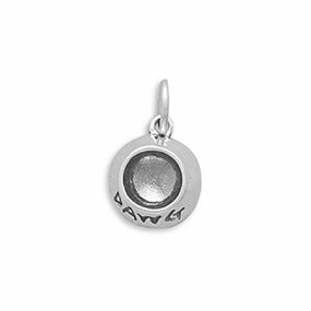 DAWG Dog Bowl Charm Sterling Silver, Made in the USA Polished Charm