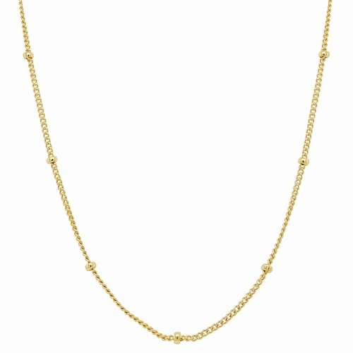 Gold-plated Silver Satellite Station Chain Choker Necklace Adjustable Opulent Finish