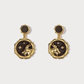 Capricorn Enamel Earrings Unique Accessories Graceful Highlight