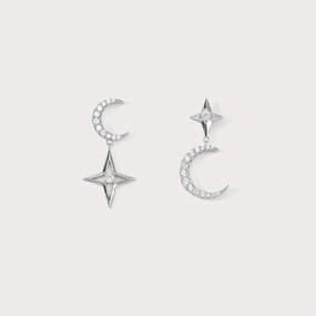 Moon Star Earrings Evening Collection Graceful Appeal