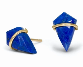 Gorgeous Aesthetic Small Kite Stone Studs - 18k Gold
