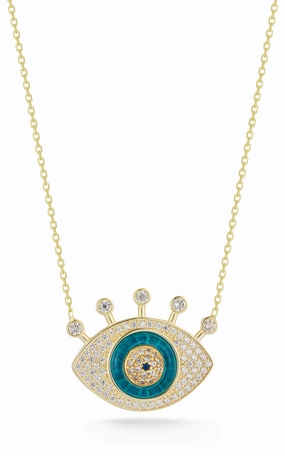 City Detail Evil Eye Necklace