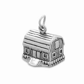 Barn Charm Sterling Silver Antiqued Finish Captivating Style Radiant Gifts