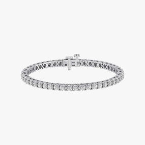 Complete Selection 925 Silver Circle Link Tennis Bracelet