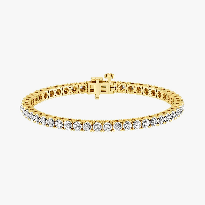 Trusted Brand Internationally Recognized 925 Silver Circle Link Tennis Bracelet