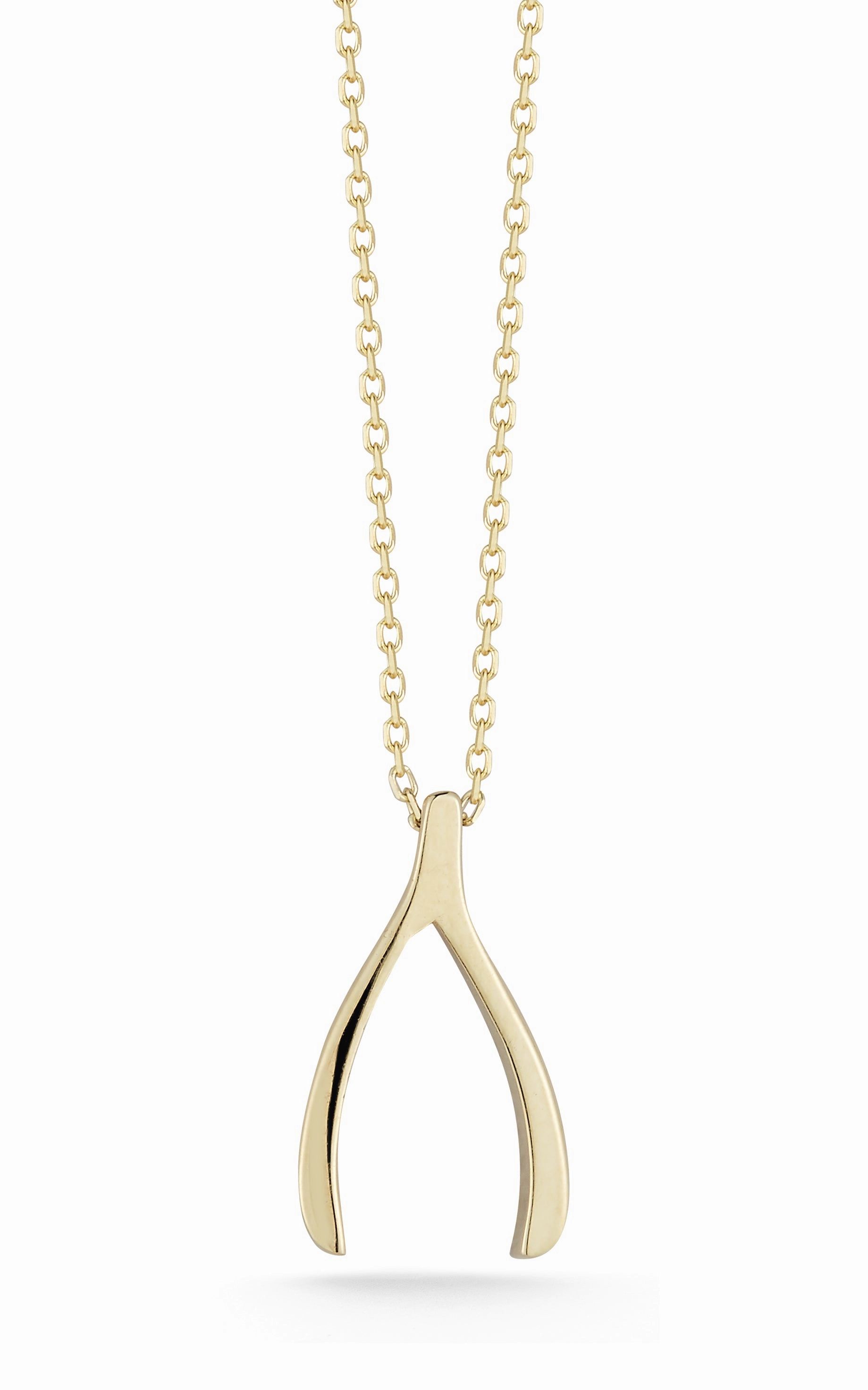 Delicate Present Wishbone Pendant Necklace