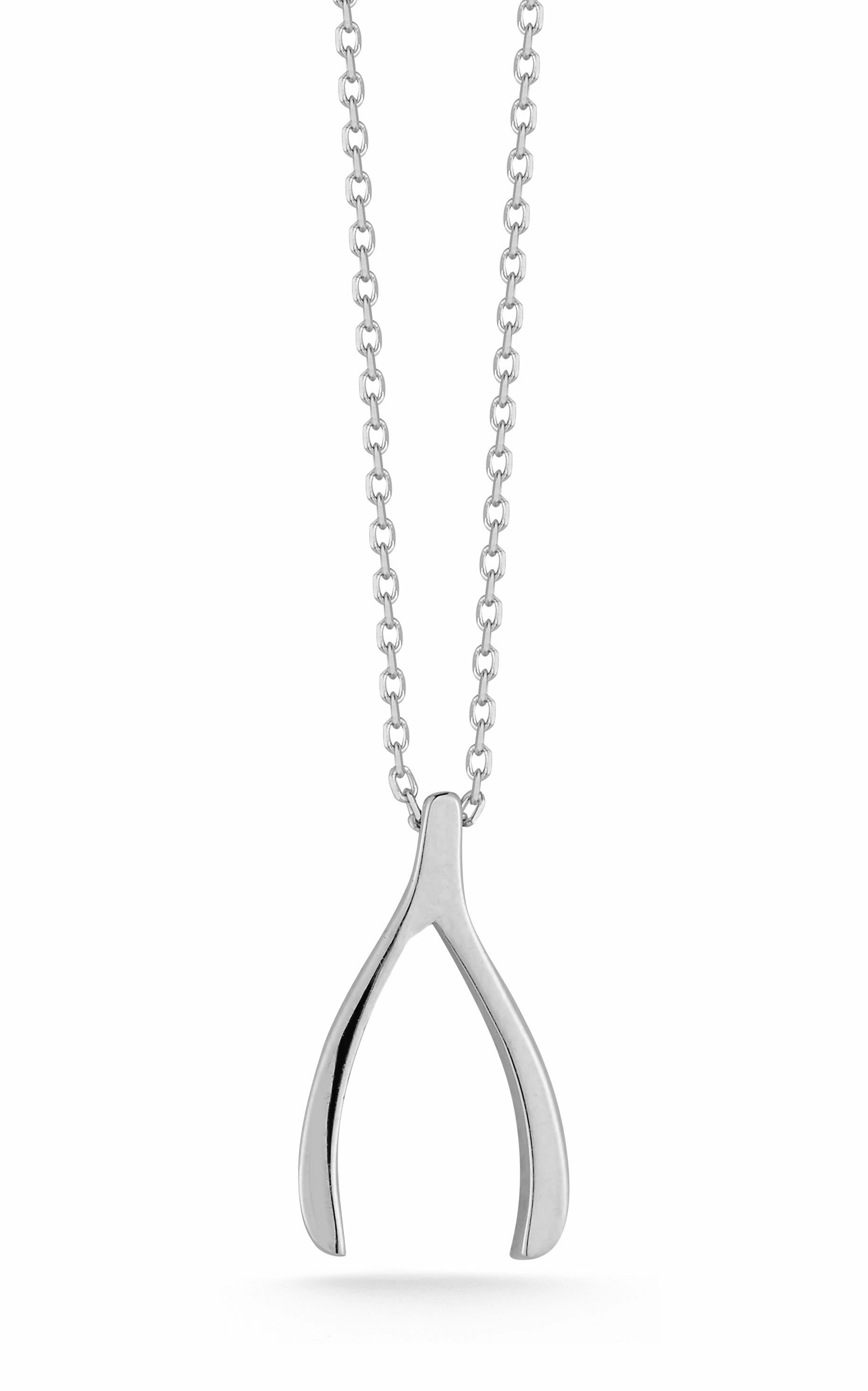 Wishbone Pendant Necklace Modern Fashion