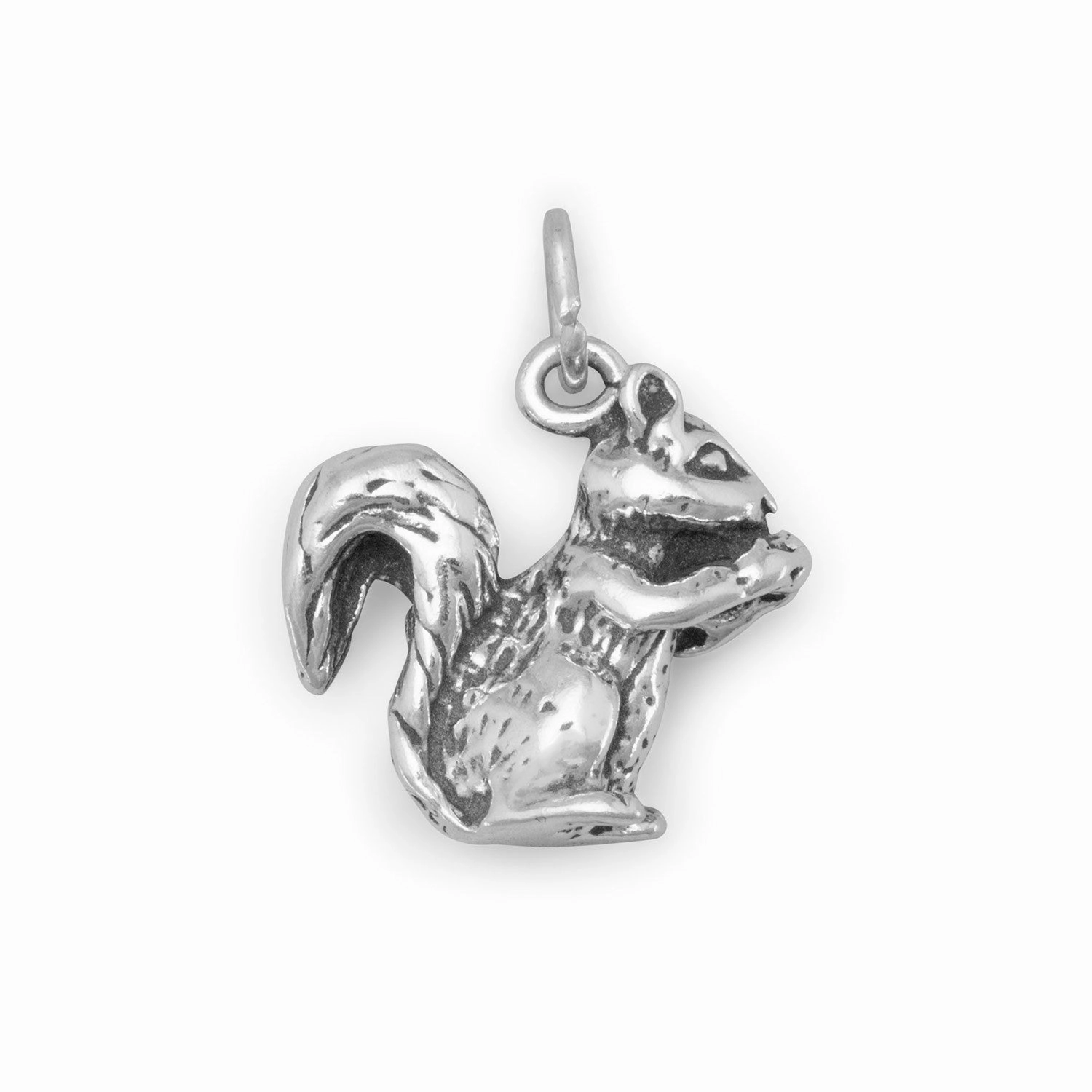 Everyday Design Squirrel Charm Sterling Silver - Made in the USA