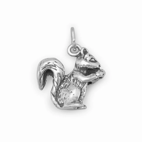 Everyday Design Squirrel Charm Sterling Silver - Made in the USA
