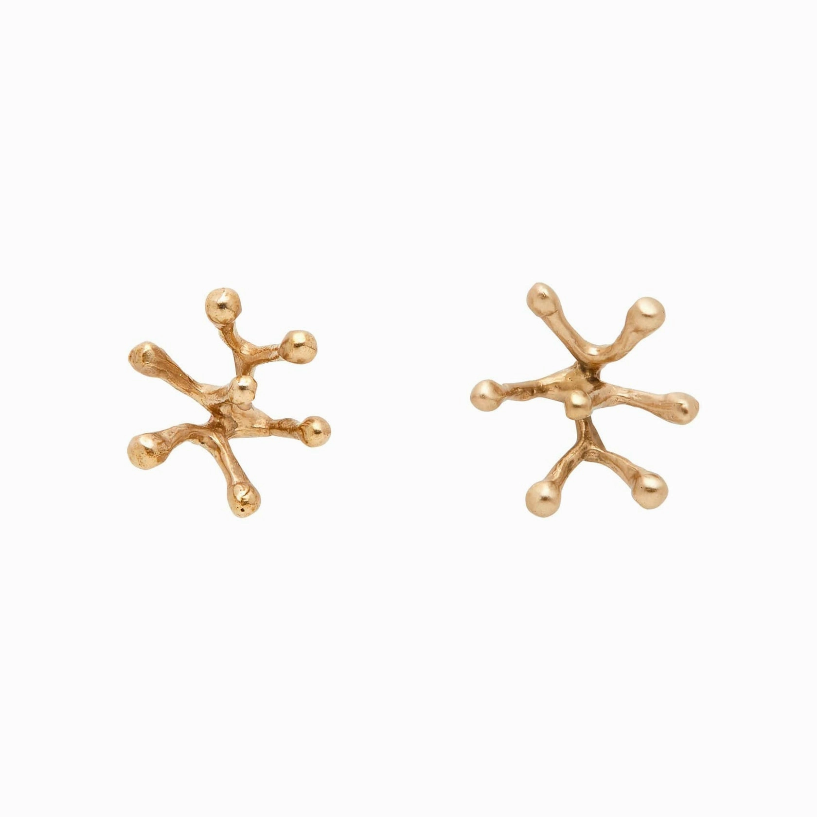 Rustic Piece Stamen Bronze Earring