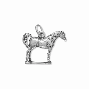 Elegant Pieces Standing Horse Charm Sterling Silver - Made in the USA