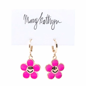 Lightweight Accent Flower Smiley Face Huggies