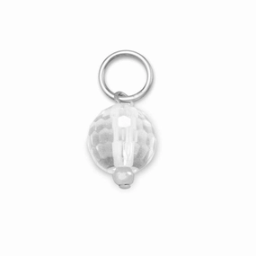 Sterling Silver Clear Quartz April Charm Cute Accent