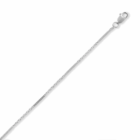 Unique Accent Day Look Sterling Silver Dapped Cable Chain 1.3mm wide, 20-inch Length
