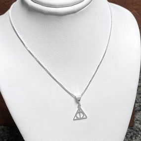 Exclusive Charm Sterling Silver Deathly Hallows Pendant